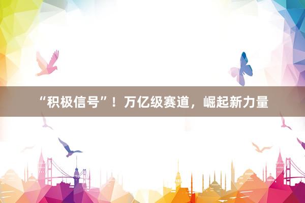 “积极信号”！万亿级赛道，崛起新力量
