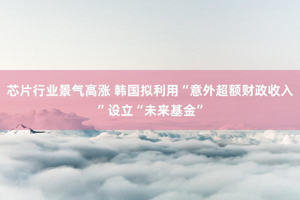 芯片行业景气高涨 韩国拟利用“意外超额财政收入”设立“未来基金”