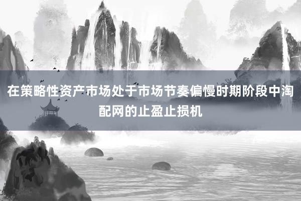 在策略性资产市场处于市场节奏偏慢时期阶段中淘配网的止盈止损机