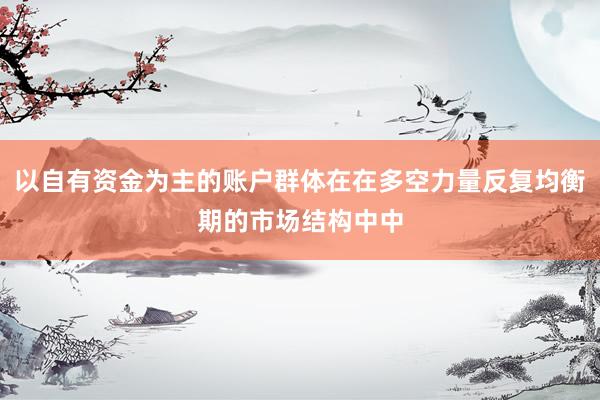 以自有资金为主的账户群体在在多空力量反复均衡期的市场结构中中