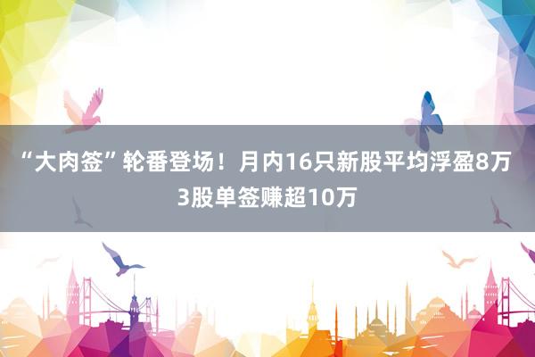 “大肉签”轮番登场！月内16只新股平均浮盈8万 3股单签赚超10万